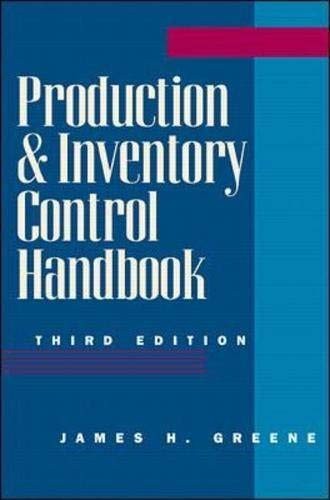 Production and Inventory Control Handbook By James H. Greene