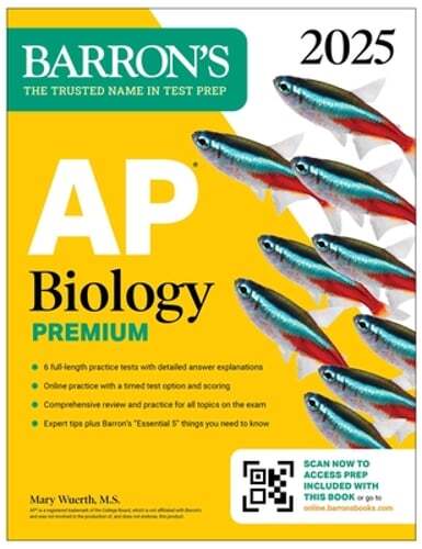AP Biology Premium, 2025: Prep Book with 6 Practice Tests + Comprehensive Review