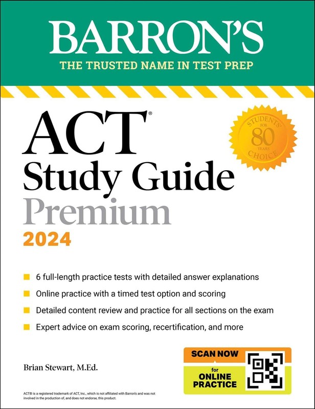 ACT Study Guide Premium Prep, 2024: 6 Practice Tests + Comprehensive Review …
