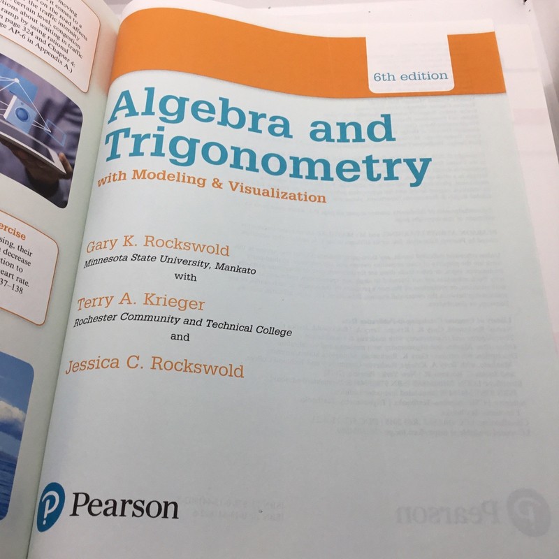 Algebra and Trigonometry with Modeling and Visualization by Rockswold-Hardcover gallery