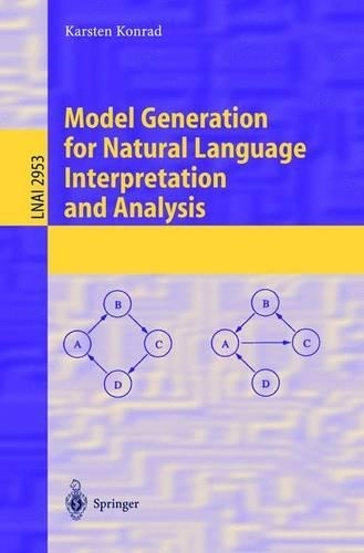 Karsten Konrad Model Generation for Natural Language Int (Paperback) (UK IMPORT)