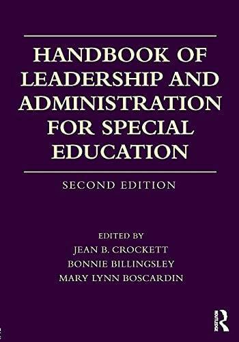 Handbook of Leadership and Administration for Special Education – GOOD