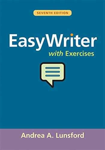 EasyWriter with Exercises – Spiral-bound, by Lunsford Andrea A. – Very Good j
