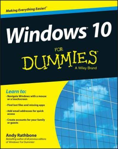 Windows 10 For Dummies (For Dummies (Computers)) – Paperback – GOOD