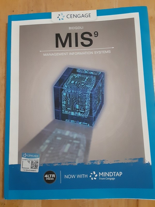 MIS9: Management Information Systems Bidgoli W. Cenage Code