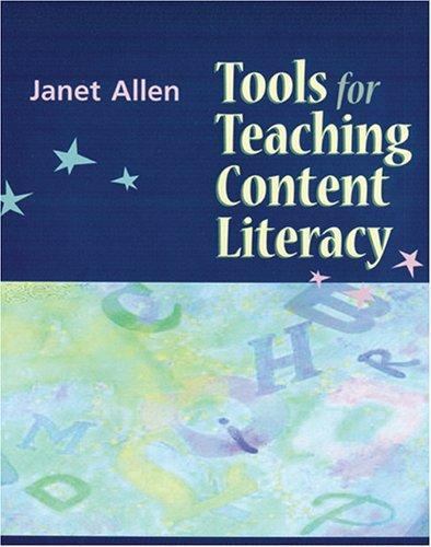 Tools for Teaching Content Literacy by Janet Allen (2004, Spiral)