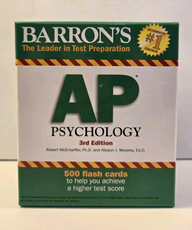 Barron’s AP Psychology Flash Cards by McEntarffer Ph.D. Robert