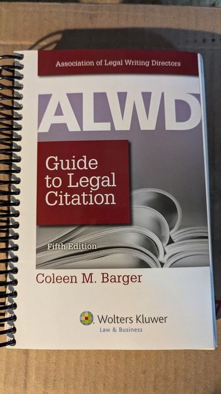 Aspen Coursebook Ser.: ALWD Guide to Legal Citation by Association of Legal Writ