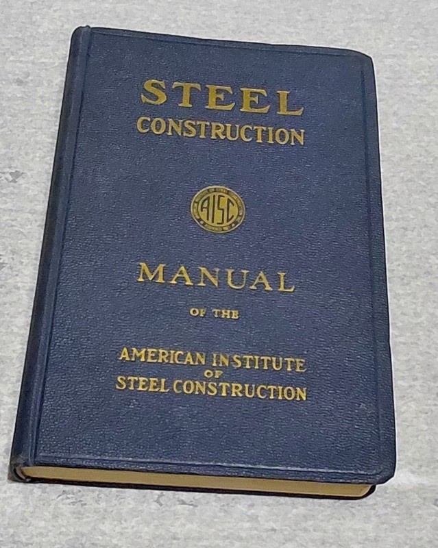 AISC Steel Construction Manual 5th Edition 1958 Vintage ~ AISC Engineering