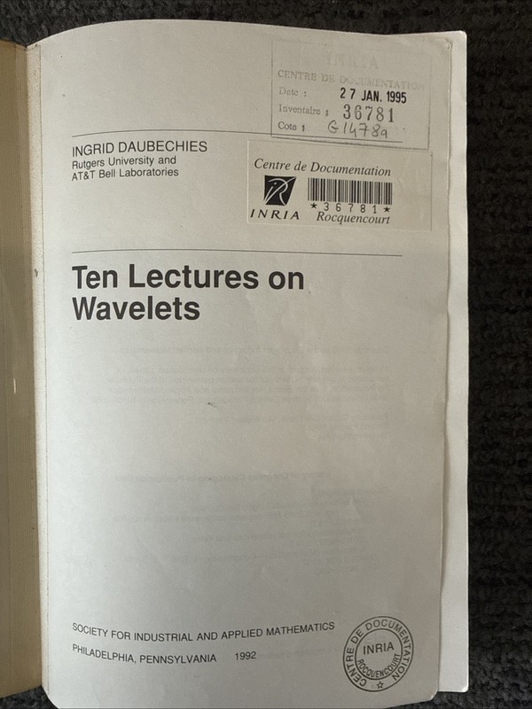Ten Lectures on Wavelets by Daubechies, Ingrid gallery