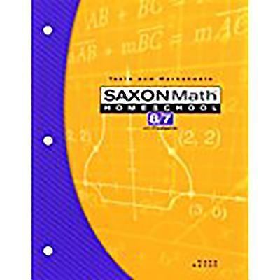 Saxon Math 8/7 Homeschool: Testing Book 3rd Edition by Stephen Hake, John Saxon