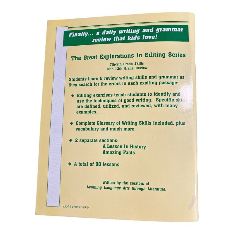 Great Explorations In Editing Volume 1 Teacher Book 7th-9th Grade Skills M2 01 gallery
