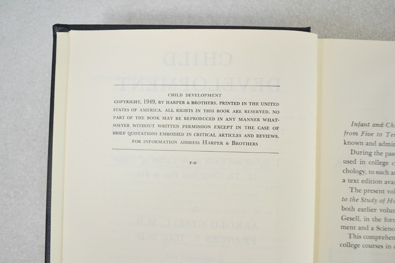 Child Development Introduction to the Study of Human Growth Gesell & Ilg 1949 Hc gallery