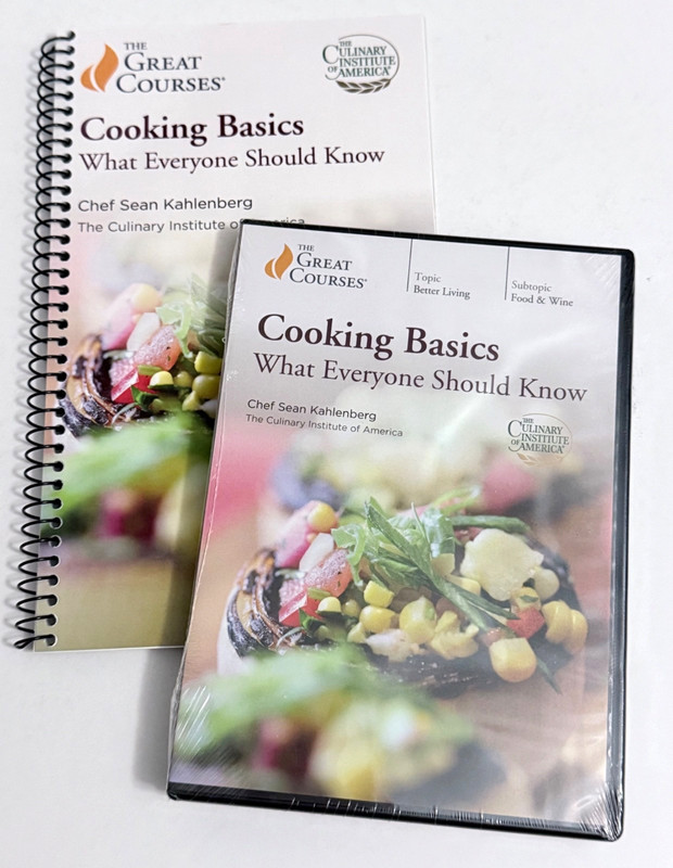 Cooking Basics What Everyone Should Know Great Courses Cookbook and Sealed DVD