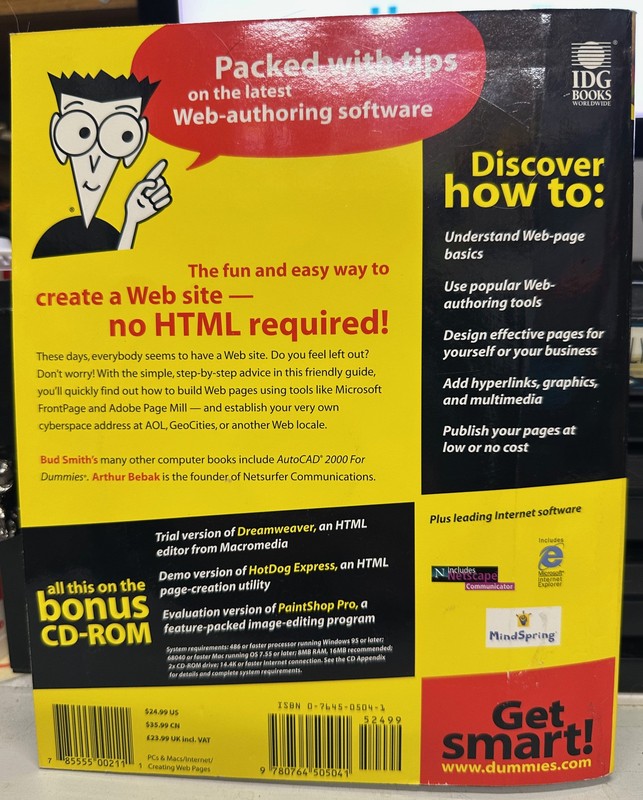 Creating Web Pages for Dummies by Bud E. Smith (1999, CD-ROM ) gallery