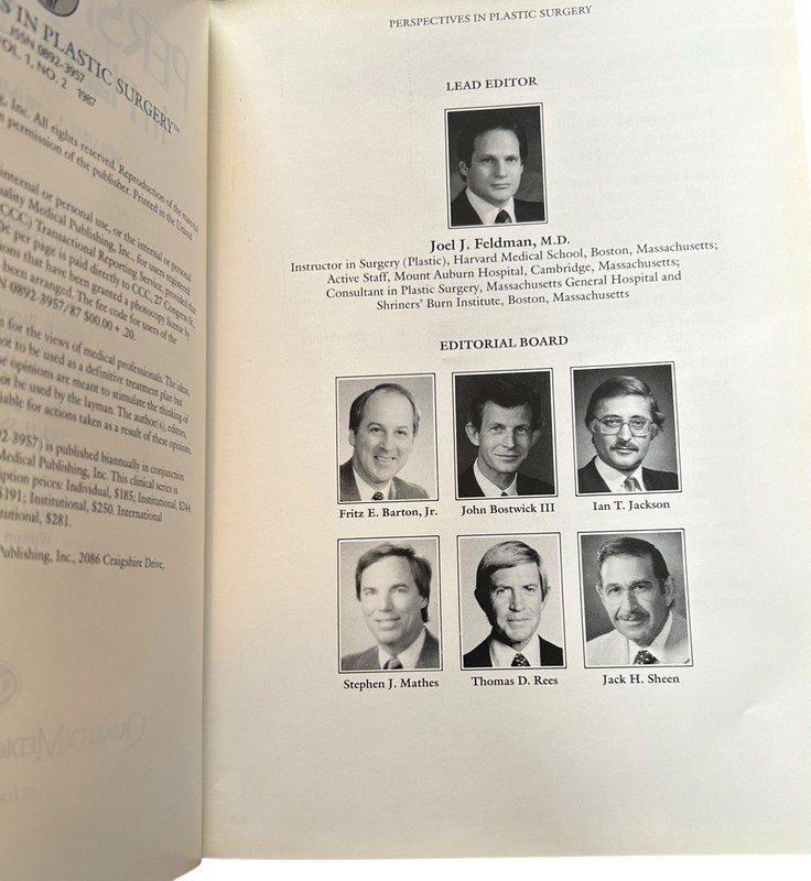 Perspectives In Plastic Surgery Number1 Volumes1-13 &15 Hardcover Book DrFeldman gallery