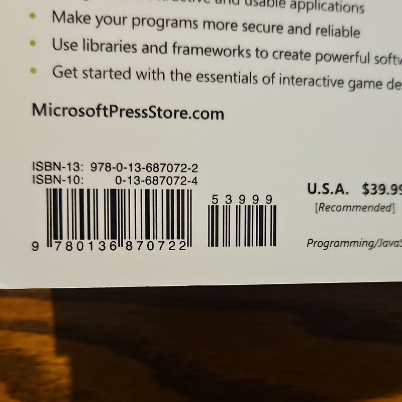 Microsoft Press Begin to Code with JavaScript by Rob Miles Paperback gallery