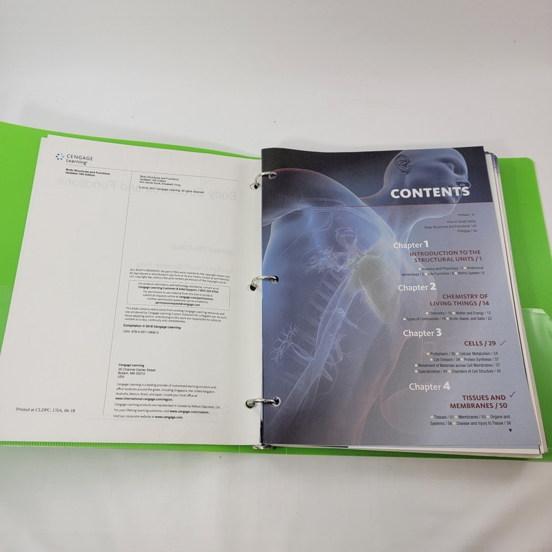 Body Structures and Functions 13th Updated Edition Book Cengage LOOSE LEAF gallery
