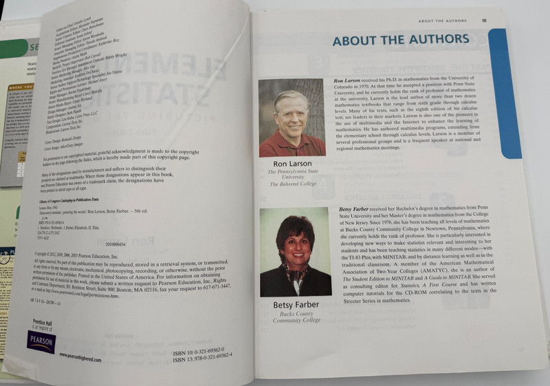 Elementary Statistics Picturing the World 5th Edition Ron Larson & Betsy Farber gallery