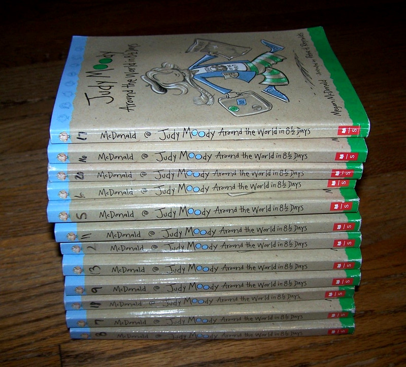 Set of 11 "Judy Moody Around the World in 8 1/2 Days" children's school books gallery