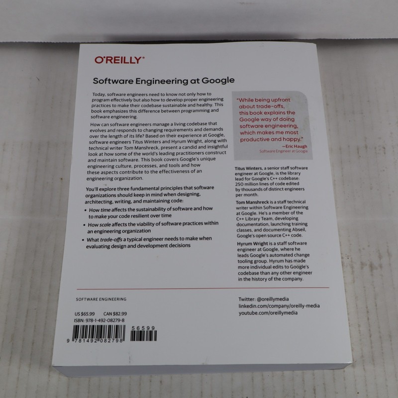 Software Engineering at Google: Lessons Learned from Programming Over Time gallery