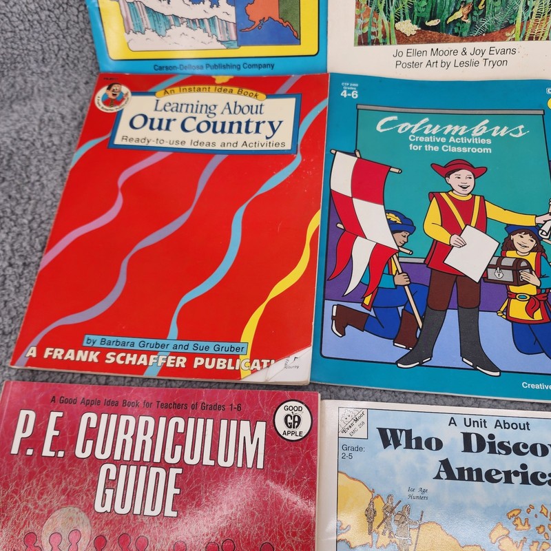 Vtg Mixed Lot of 9 Books Children Homeschool Learning Resources Activity gallery