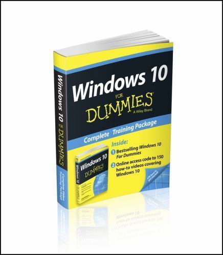 Windows 10 for Dummies Book – 1119049326, Andy Rathbone, paperback, new