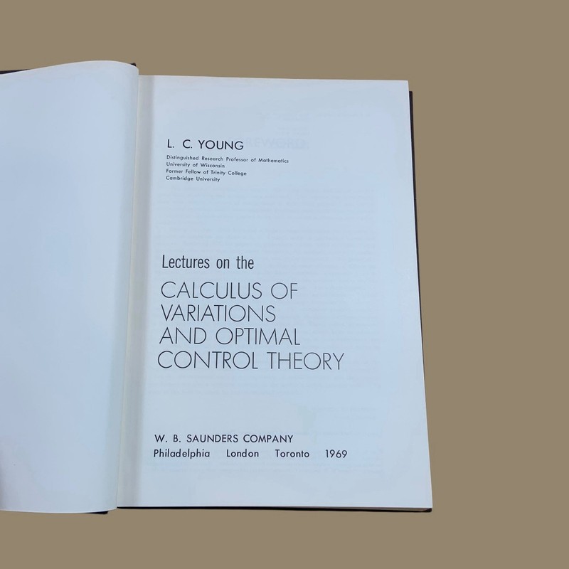 Lectures on Calculus of Variations & Optimal Control – Hardcover 1969 L.C. Young gallery