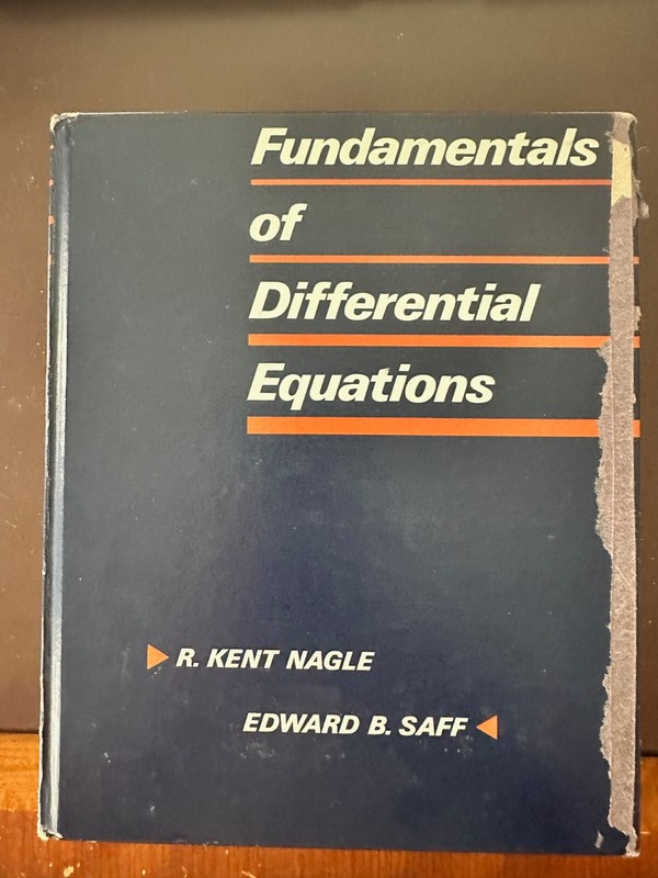 Fundamentals Differential by Edward B. Saff and R. Kent Nagle (1986, Hardcover)