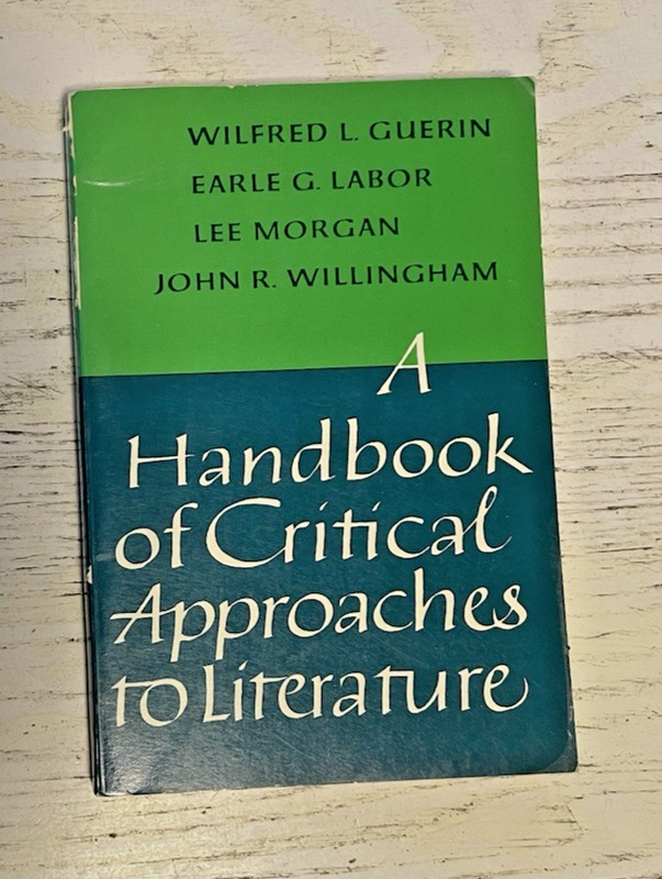 Handbook Of Critical Approaches To Literature PB Book Wilfred Guerin Vintage ’66