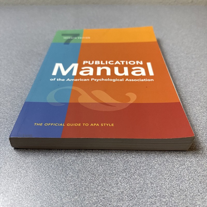 Publication Manual (OFFICIAL) 7th Edition of the American Psychological... gallery
