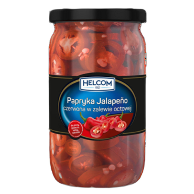 5902166727126 Papryka Jalapeno czerwona w zalewie octowej 680 g Helcom Greek Tra