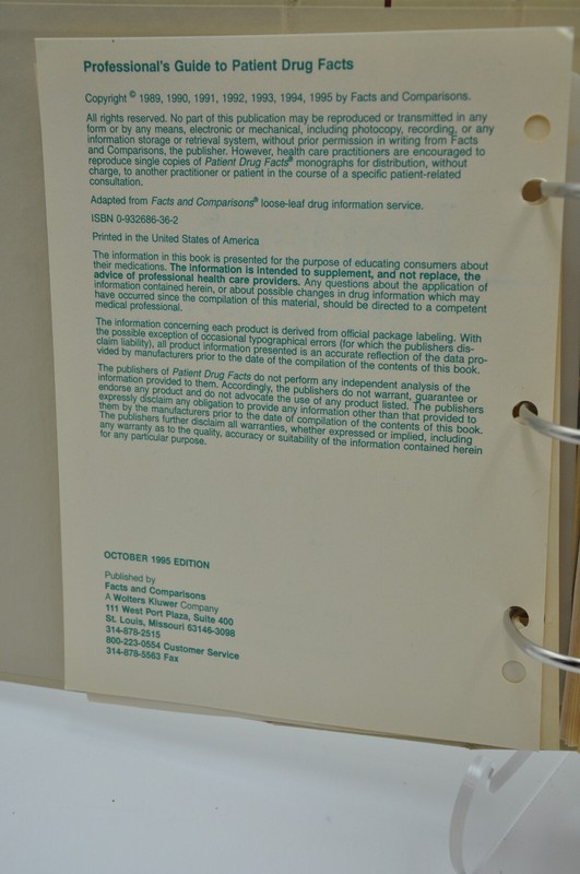 Patient Drug Facts 1995 Professional's Guide to Patient Drug Facts gallery
