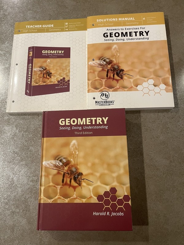 NEW Jacobs Geometry Curriculum Pack Master Books Set of 3 with Solutions Manual