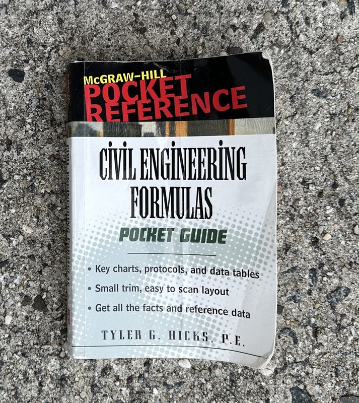 Civil Engineering Formulas Pocket Guide