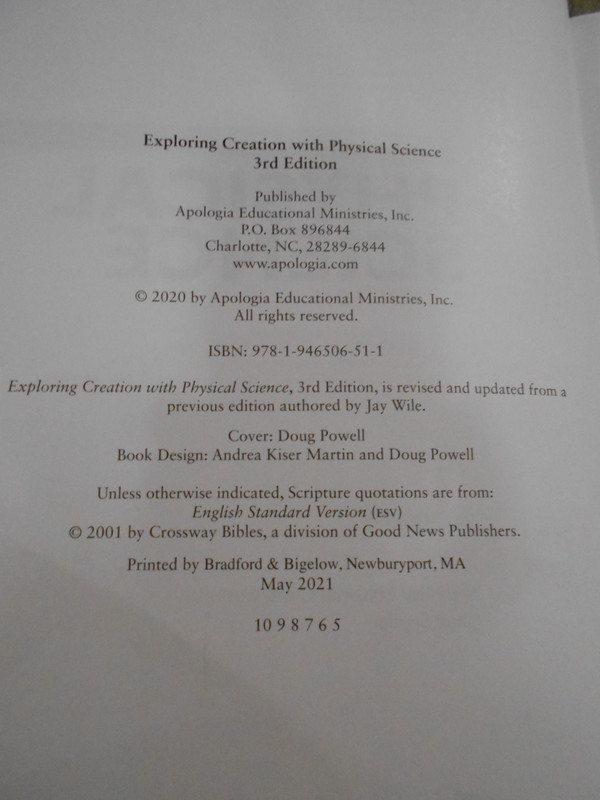 Exploring Creation Physical Science Apologia 3rd Edition Dincher gallery