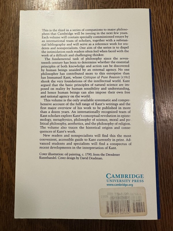 Cambridge Companion to Kant (Cambridge Companions to Philosophy) LIKE NEW gallery