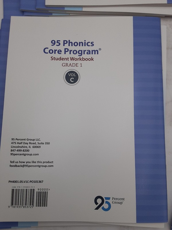 95 Phonics Core Program, Gr 1-Student Wkbk Set (A,B.C,D) for 5 Students-20 books gallery