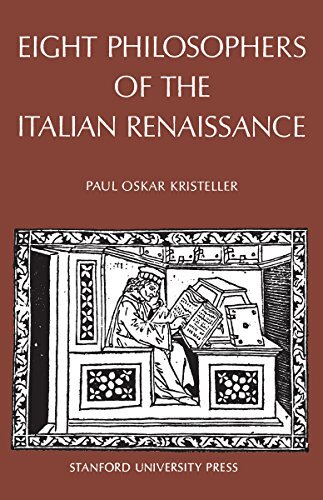 Eight Philosophers of the Italian Renaissance, Kristeller 9780804701112 New-,