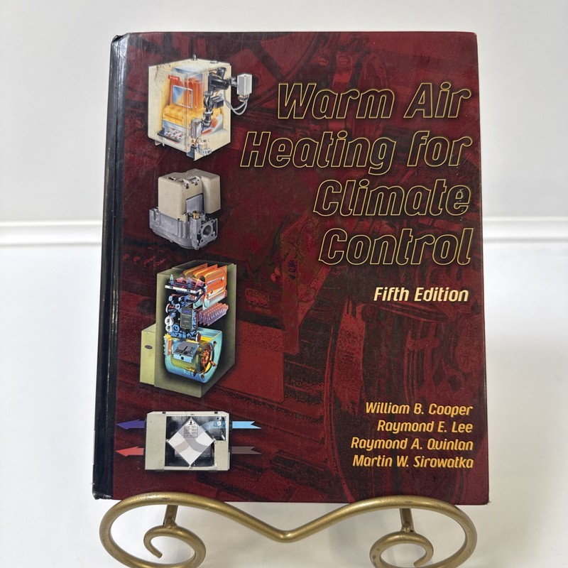 Warm Air Heating for Climate Control 5th Edition HVAC Textbook Hardcover gallery