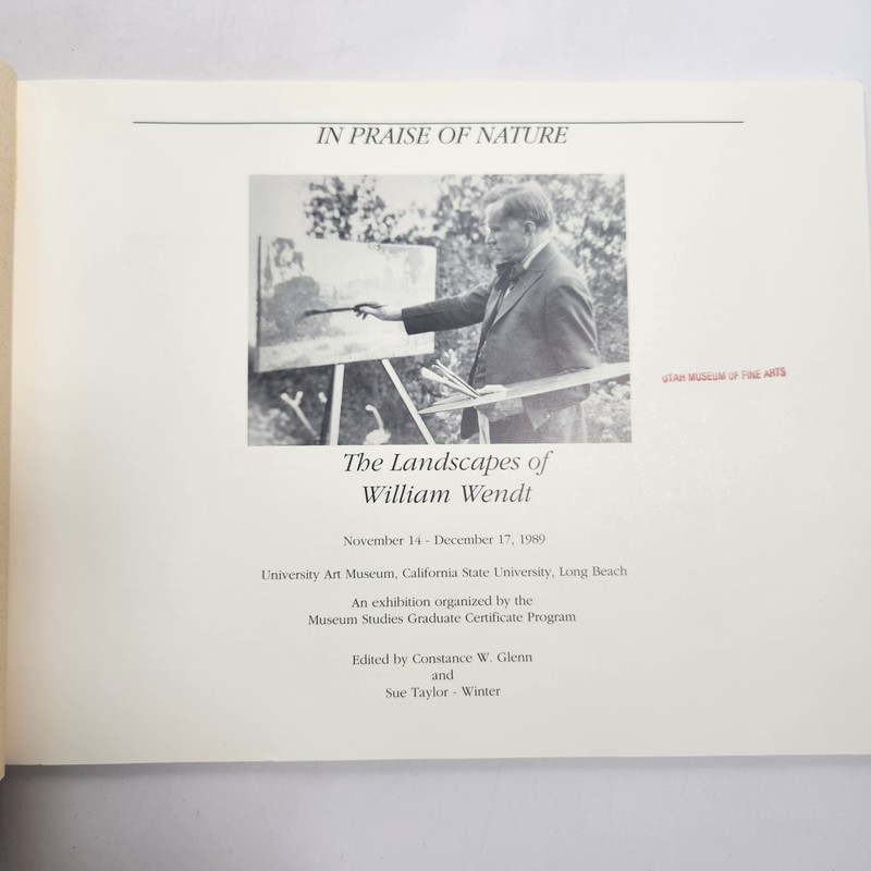 In Praise of Nature Landscapes of William Wendt Exhibition Catalogue 1989 PB gallery