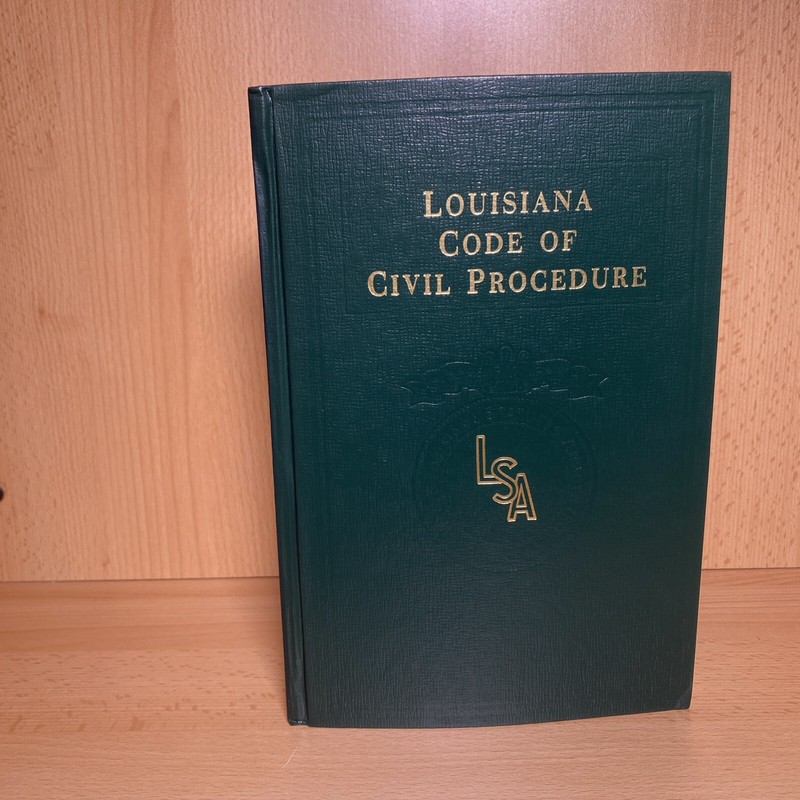 Louisiana Code of Civil Procedure LSA West Publishing Articles 1841-2080