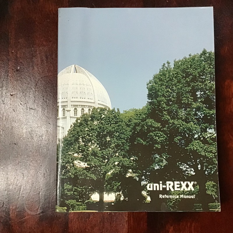 Uni-Rexx Reference Manual Paperback by The Workstation Group. Lots of good info