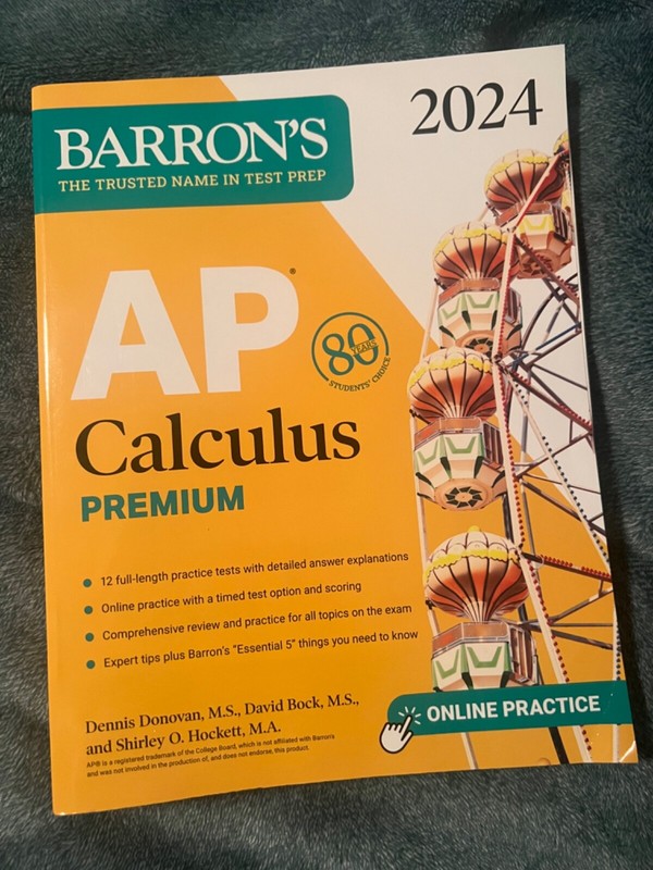AP Calculus Premium, 2024: 12 Practice Tests + Comprehensive Review + Online…