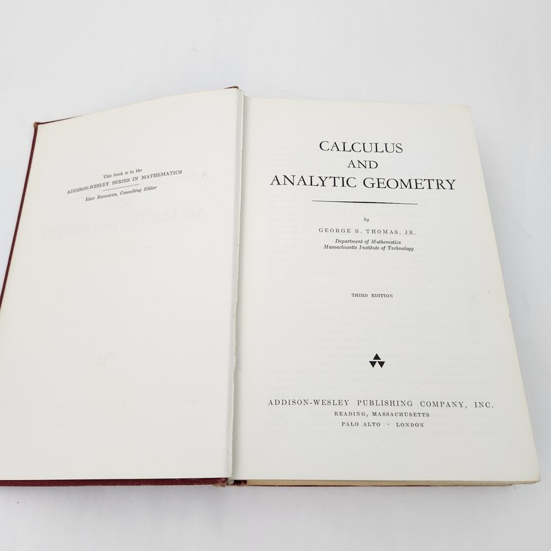 Calculus and Analytic Geometry by George B. Thomas Jr. 1962 Hardcover gallery