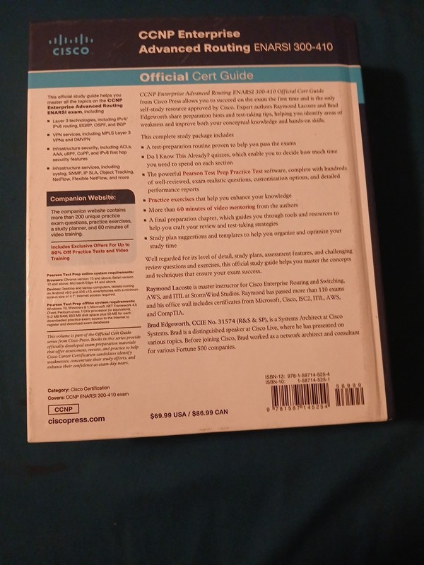 CCNP Enterprise Advanced Routing ENARSI 300-410 Official Cert Guide by Raymond L gallery