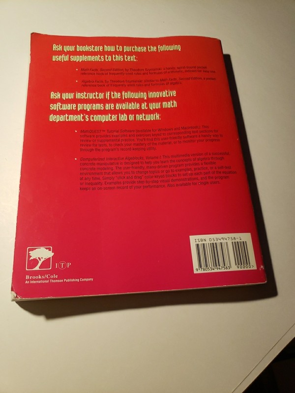 Arithmetic and Algebra by Rosanne Proga 1996 PB Book SOLD AS IS gallery