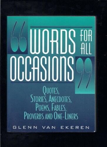 Words for All Occasions – Paperback By Glenn Van Ekeren – VERY GOOD