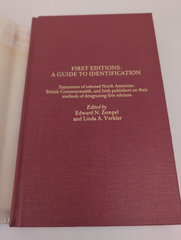 First Editions, A Guide to Identification, 1985 HC/DJ, Second Printing gallery