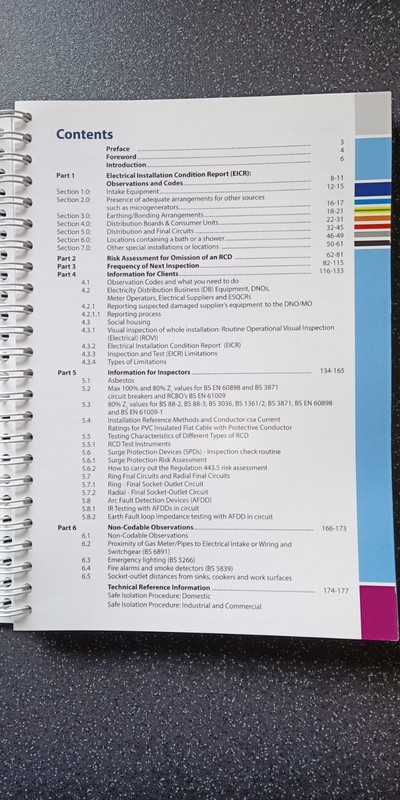 Electrical Regulations EICR guidance book gallery